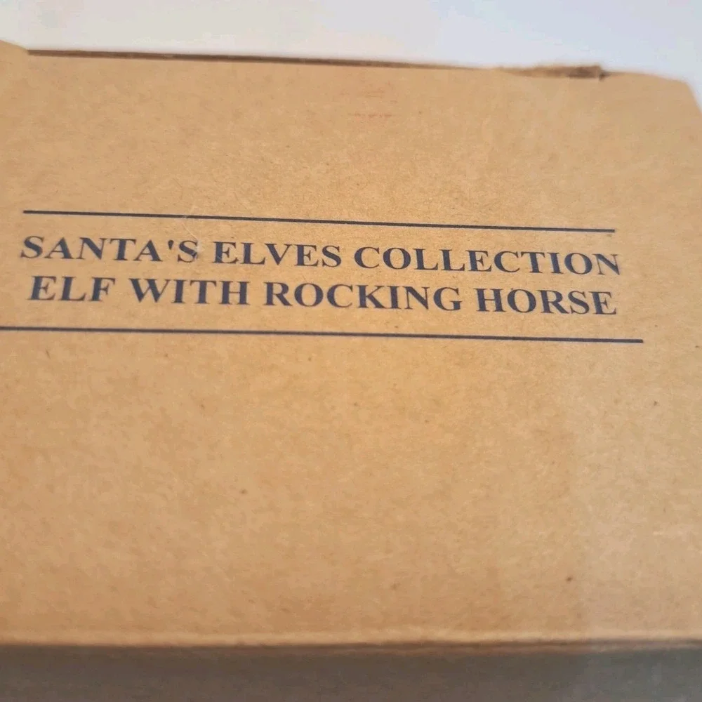 Avon Santa's Elves Collection Elf with Rocking Horse 3